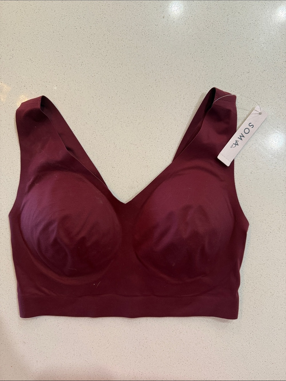 SOMA Embliss Seamless Wireless Bralette Velvet Plum Size Medium NWT